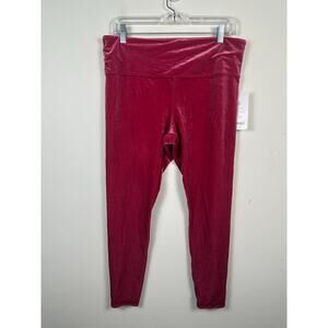 NWT Athleta Elevation Velvet tight Raspberry Size XL